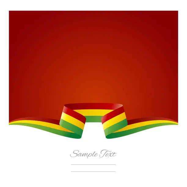 Vector illustration of Abstract background Bolivia flag ribbon vector