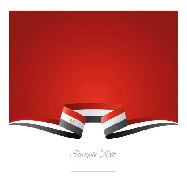 Vector illustration of Abstract background Egypt flag ribbon vector