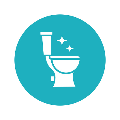 Toilet seat outline icon wc logo line. Vector editable toilet sign clean wc bowl.
