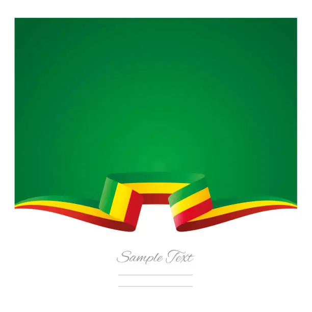 Vector illustration of Abstract background Mali flag ribbon vector