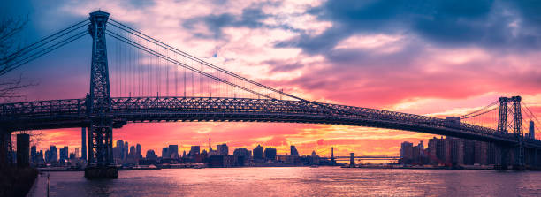 istock Winter Storm Sunset over Lower Manhattan Skyline 2013775935