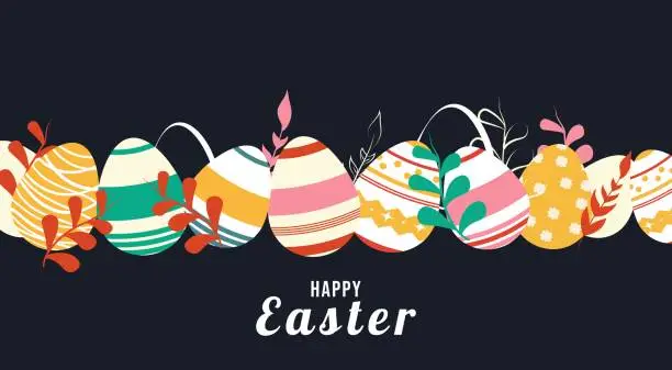 Vector illustration of Easter banner