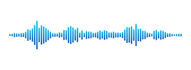 Vector illustration of Sound wave audio vector radio player music track graphic voice background waveform