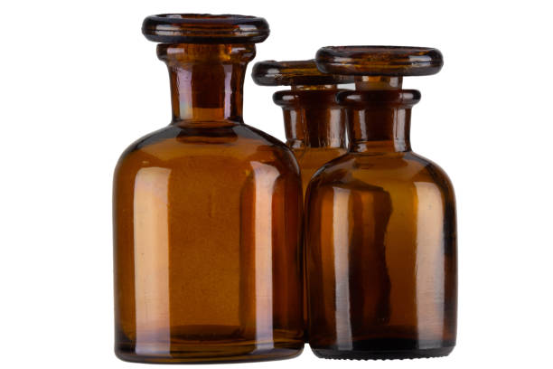 istock Retro vintage apothecary glass bottles 2013861932