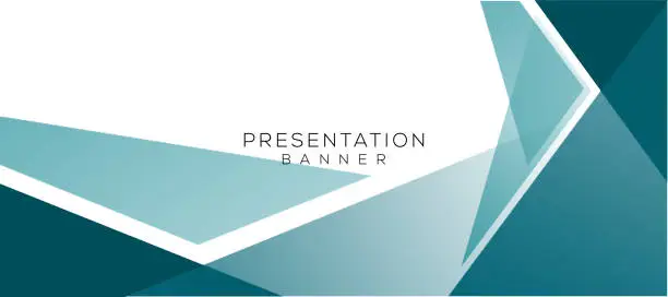 Vector illustration of modern geometric presentation banner background