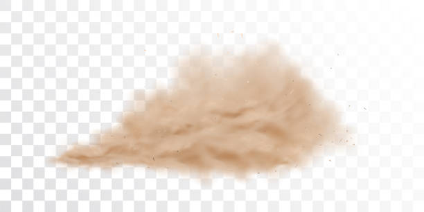 ilustraciones, imágenes clip art, dibujos animados e iconos de stock de desierto de nubes de polvo de carreteras. arena, humo, coche, vector, tierra, tierra, nube, rueda, viento, polvo, polvo - tempestad-de-arena