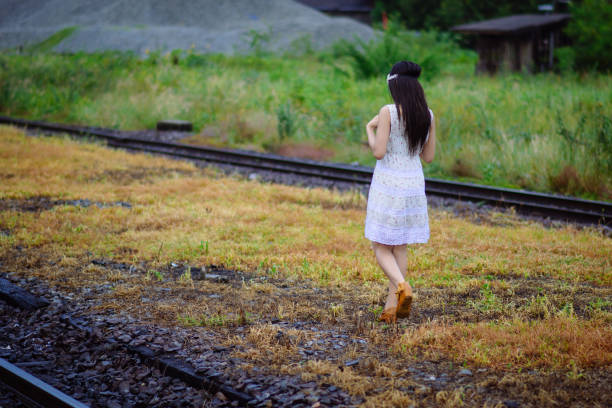beautiful thai woman in white