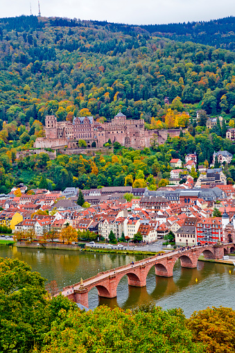 Cityscape of Heidelberg city, Germany