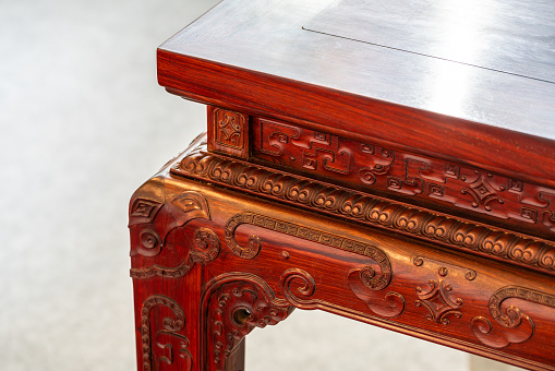 Beautifully carved traditional Chinese wooden furniture