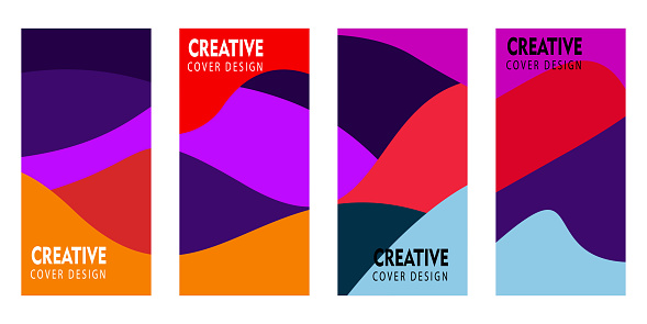 Simple creative colorful abstract cover, for background