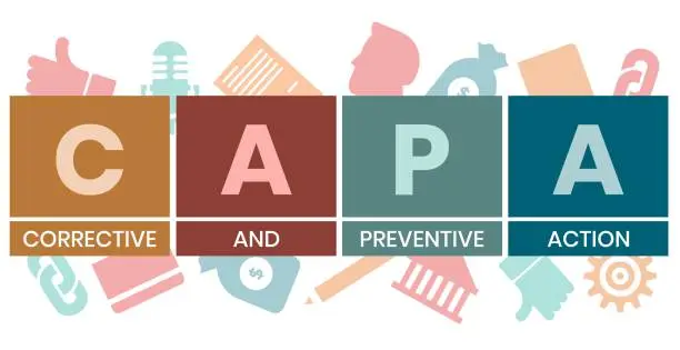 Vector illustration of CAPA - Corrective and preventive action