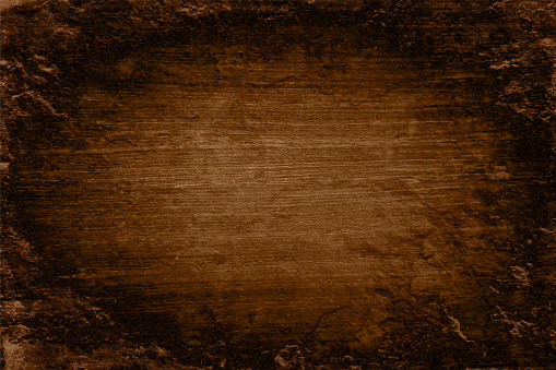 Blank empty plain dark brown coloured grunge textured old faded rustic weathered smudged retro style monochrome wooden textured horizontal vector backgrounds like old rustic wood plank