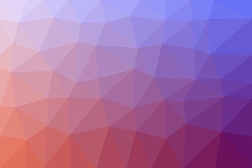 Abstract low-poly triangular geometric background. Polygonal pattern with color gradient.