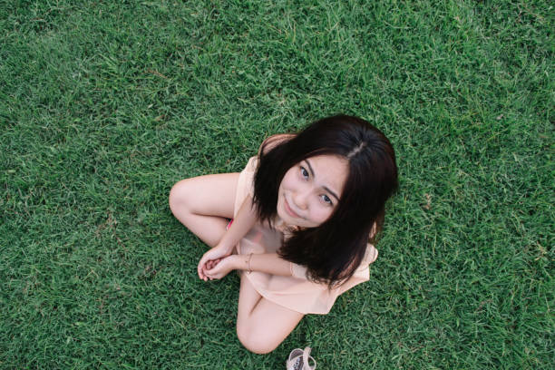 cute oval shape face chinese woman