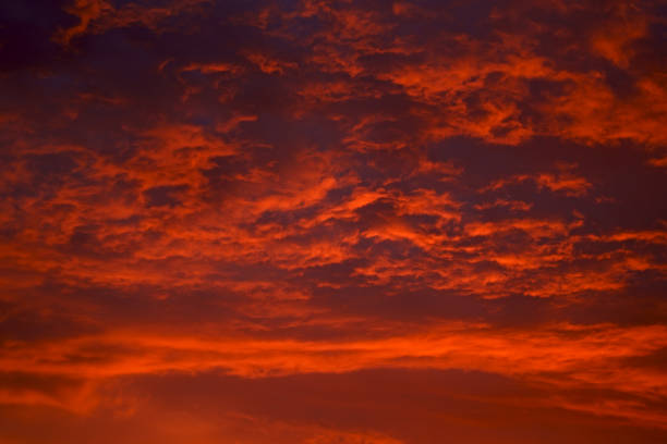 istock Red sunset. Amazing summer sunrise background. Beautiful blazing sunset 2014512347