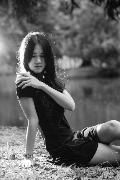 cute chinese woman in red