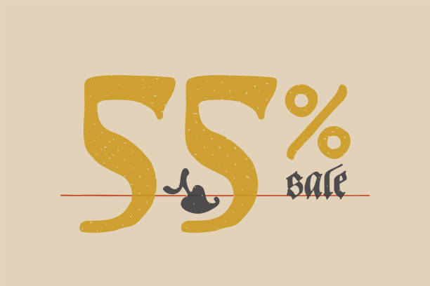 Percentage sign for special price, discount offer, luxury coupon, VIP store.