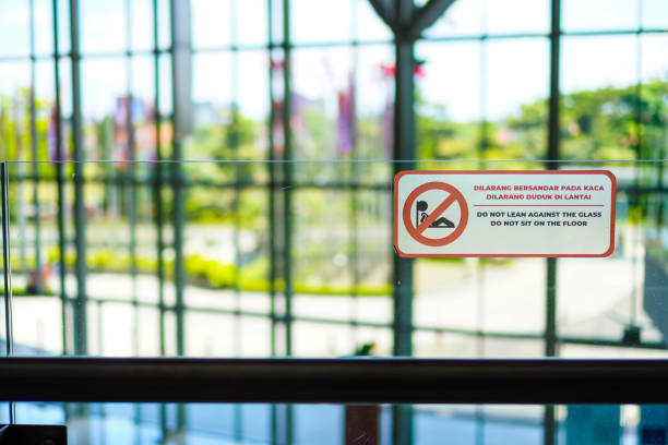 istock Warning sign don't sit on the floor 2014577130