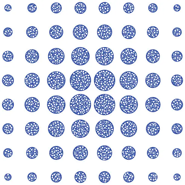 Vector illustration of Huge radial size gradient circle pattern