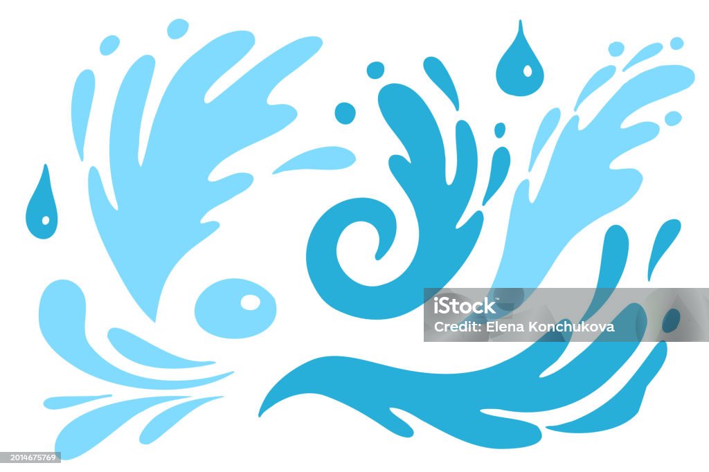 Water splashes line silhouettes set vector illustration. Marine ripples and liquid drip, ocean or sea waves with foam and splatters, spray with water droplets in wavy outline collection. Splashing stock vector Water splashes line silhouettes set vector illustration. Marine ripples and liquid drip, ocean or sea waves with foam and splatters, spray with water droplets in wavy outline collection. Splashing stock vector
