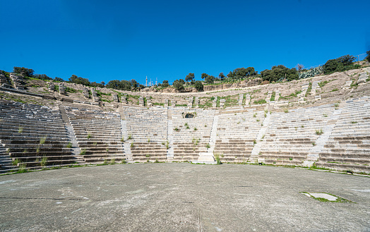 The scenic views of the Theatre at Halicarnassus is attributed to the reign of the Carian Satrap Mausolos, currently the Antique Theatre is being used to host cultural events in Bodrum.