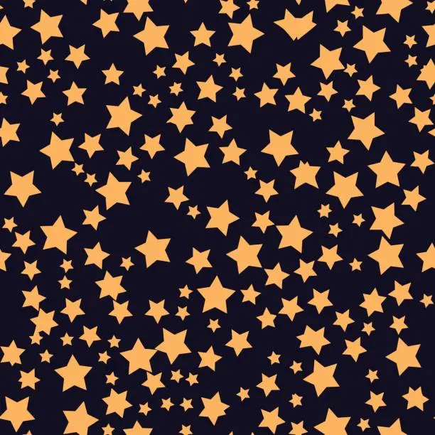 Vector illustration of Chaotic elements. Star doodles seamless pattern. Hand drawn sketch pattern. Star doodles pattern. Pattern background star textile stars. Hand drawn stars texture background.
