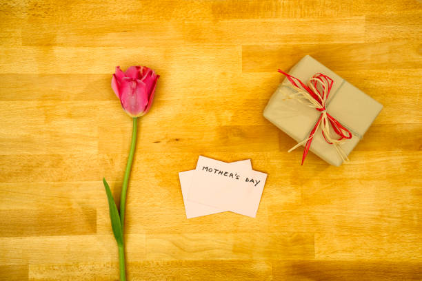 Flowers and gift box for mother's day
