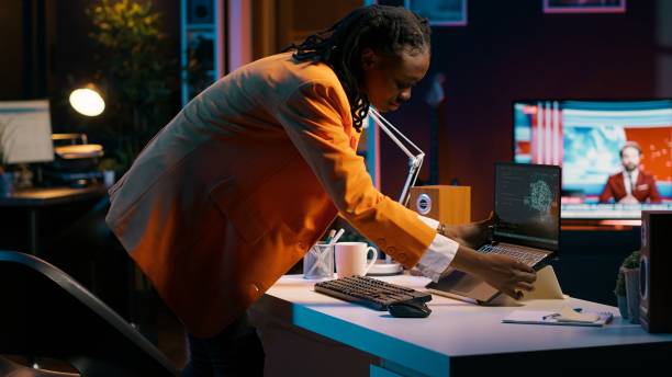 istock African american girl studying servers providing AI computing resources 2014875770