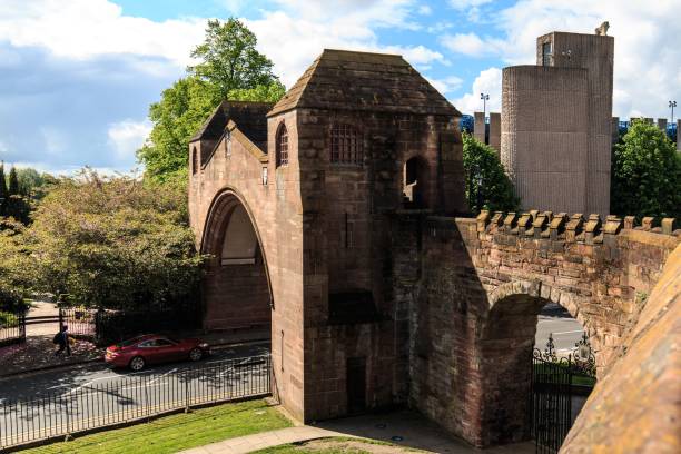 istock Historic Chester City Wall Basking in Sunlight 2014902258