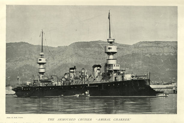 istock French Navy Warship, Armoured Cruiser Amiral Charner, Naval Military History, 19th Century 1890s 2014909853