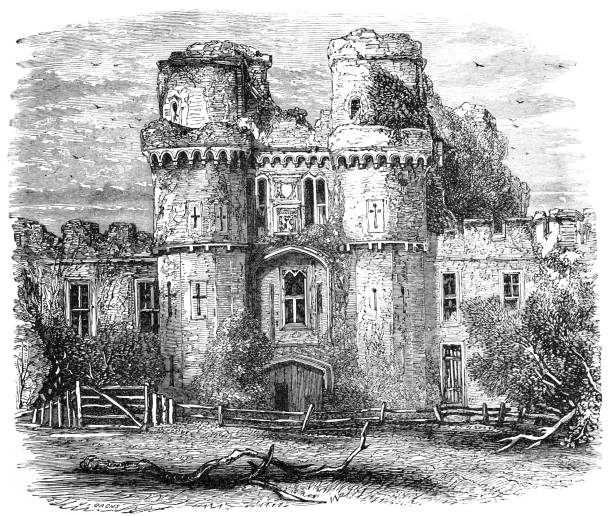 herstmonceux – wieś w anglii, w hrabstwie east sussex - southeast england illustrations stock illustrations