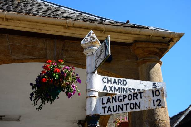 Retro destination sign, Ilminster, UK.