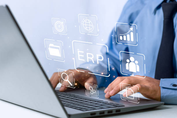 istock Businessman using laptop with ERP icon on virtual screen, Enterprise Resource Planning for manage company. Enterprise Resource Planning or ERP concept. 2015151567