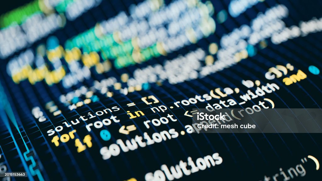 Source Code Background Created While Programming 3d Rendering Stock ...
