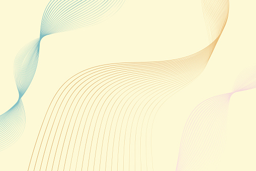 A visually striking abstract background featuring wavy lines in shades of white and blue