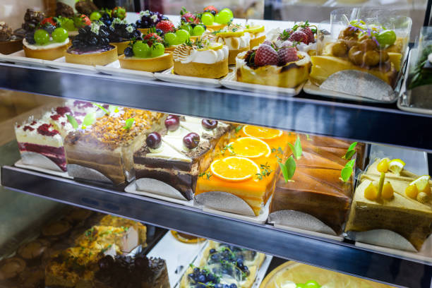 istock Colorful fruit cakes in the chiller 2015199088