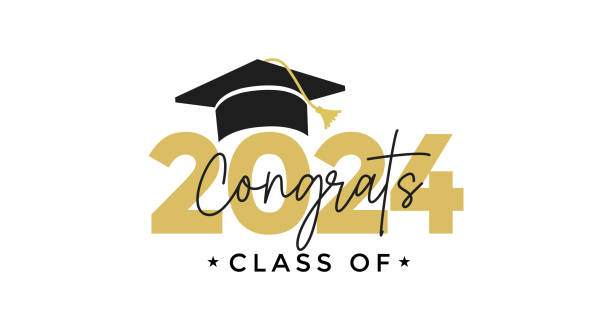 istock Class of 2024 Vector Illustration for Graduation. Congratulations Graduates Typography greeting card 2015217378