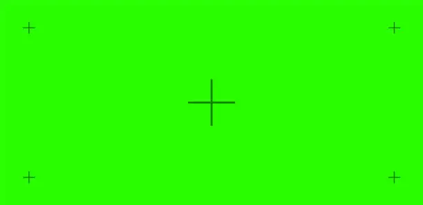 Vector illustration of Green screen chroma key background tracking marker. Greenscreen background