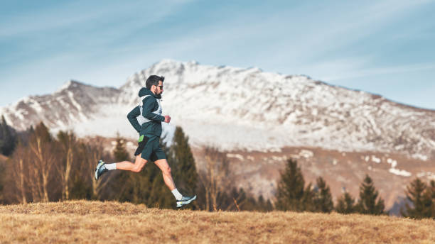 istock Sporty mountain man rides in trail during endurance trail 2015258050
