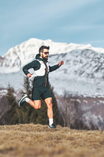 istock A skyrunner athlete man run in the high mountains 2015258578