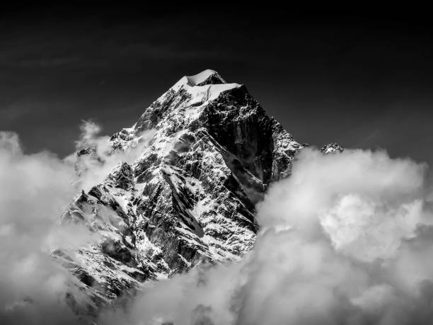 The mountains of Himalayas in Nepal during the Everest base camp trek