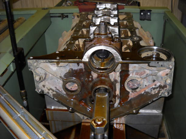 istock Motor rebuild antique car 2015310345