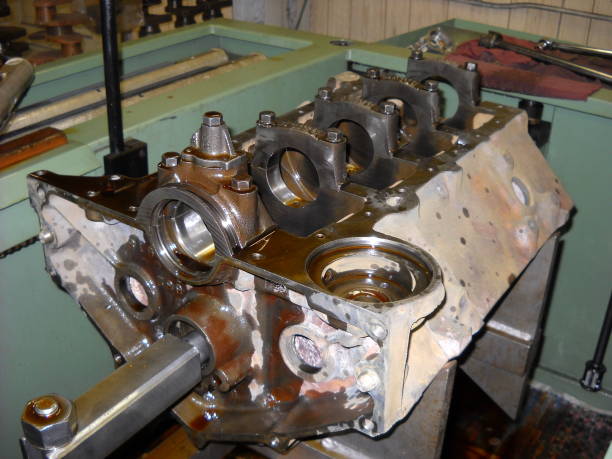 istock Motor rebuild antique car 2015311392