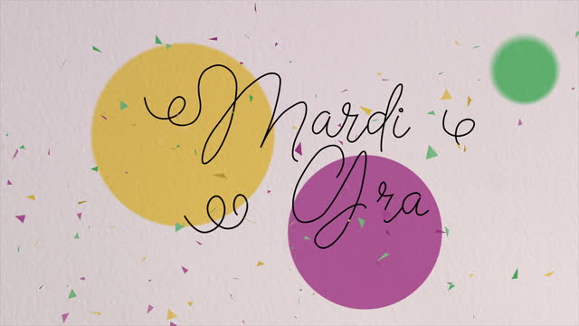 Mardi Gras, Modern Line Art animation 4K
