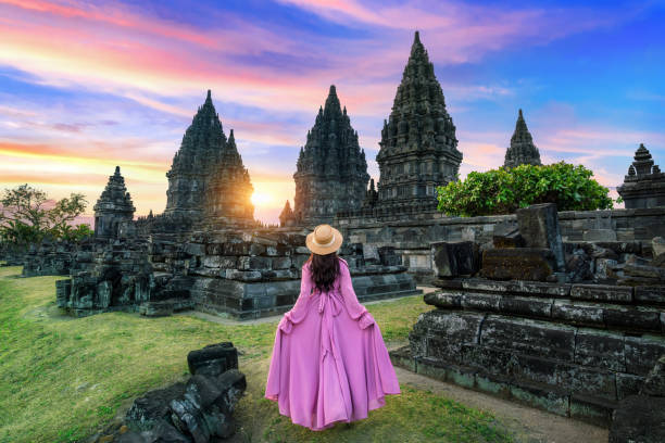 istock Young woman walking at Prambanan Temple in Yogyakarta, Java, Indonesia. 2015320209