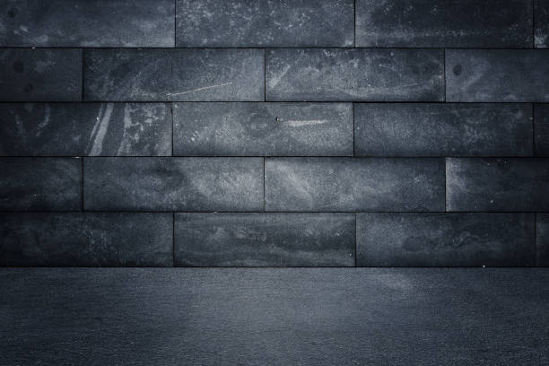 istock Dark blue brick wall and flooring stock photo 2015423962
