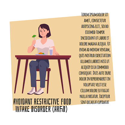 Avoidant Food Intake Disorder Worksheet.pdf Avoidant Restrictive Food Intake Disorder Arfd Woman Eating Salad With ...