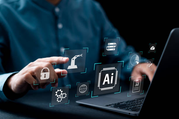 istock AI technology, Businessman use laptop and touching with AI tools for big data network connection by use artificial intelligence technology to help solve work problems. 2015511252