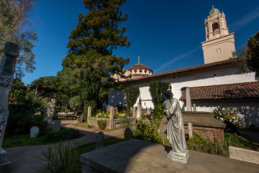 The historic cemetary at Mission Dolores in San Francisco.