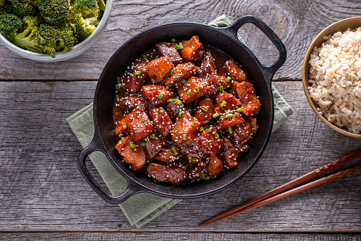 Bulgogi is Korean style grilled or roasted dish made from marinated slices of meat.